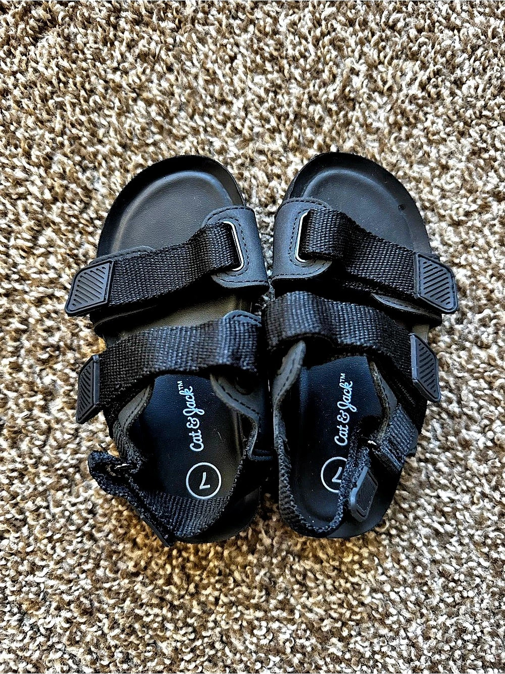 Cat & Jack Black Toddler Size 7 Sandals
